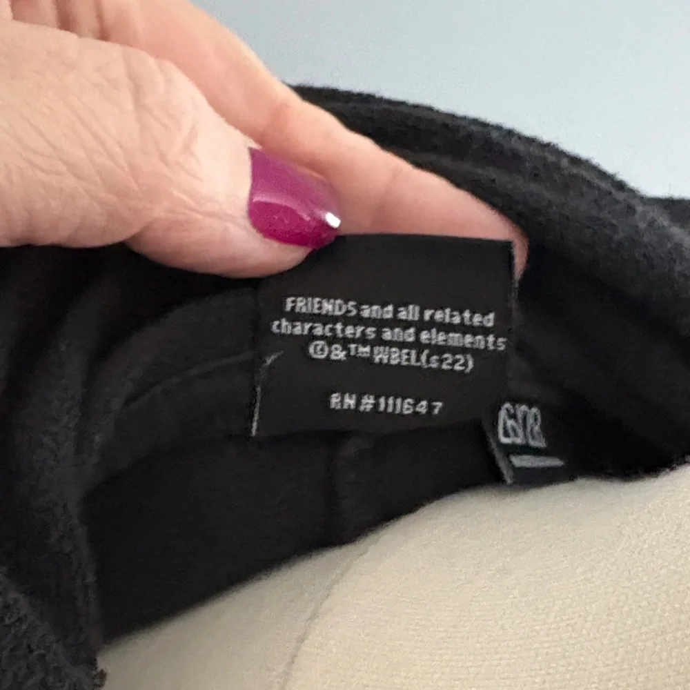 FRIENDS Black Hoodie with White Text - Picture 3 of 7